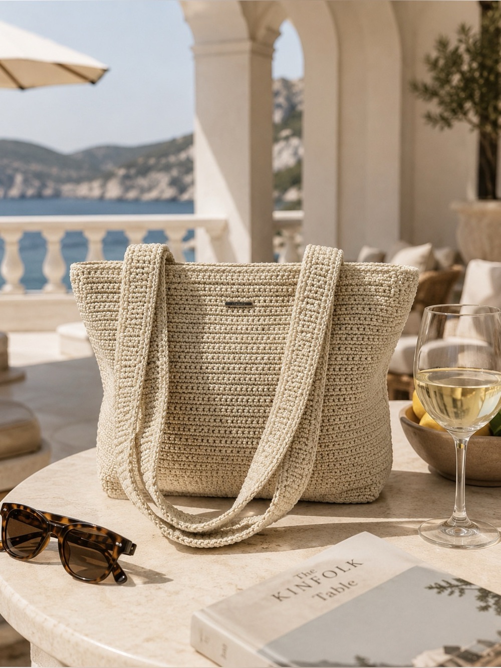 The Sak Crocheted Bag Summer Classy Cream Color